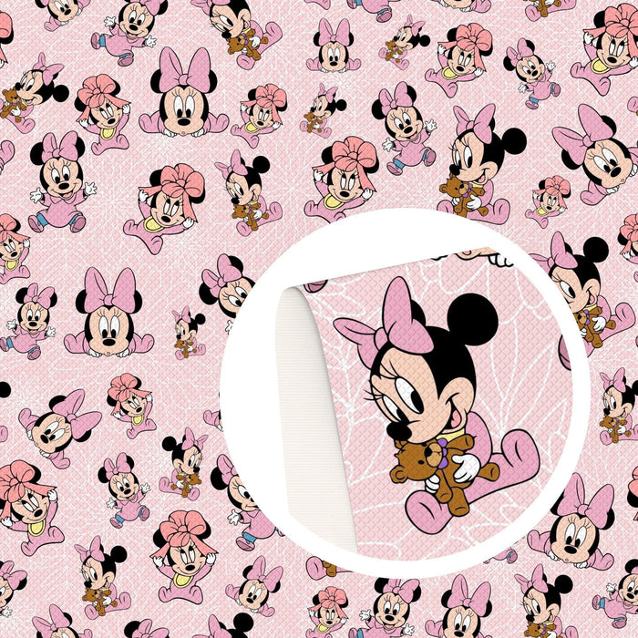 Elegant Minnie Mouse Faux Leather Crafting Sheet - Transform Your Projects