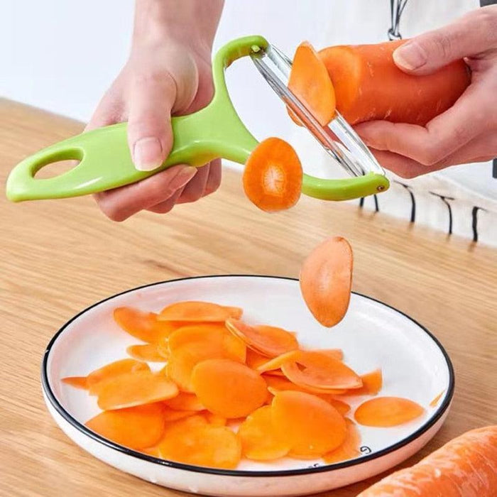 Versatile Stainless Steel 3-in-1 Peeling, Slicing, and Grating Tool for Effortless Meal Prep