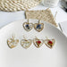 Timeless Forget-Me-Not Heart-Shaped Resin Earrings - Meaningful Gift for Graduations & Romantic Occasions