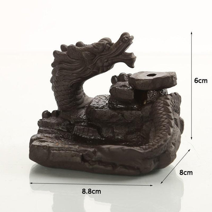 Dragon Harmony Backflow Incense Burner for Zen Spaces in Home & Office