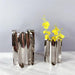 Modern Silver Blossom Vase: Elegant Scandinavian Home Decor