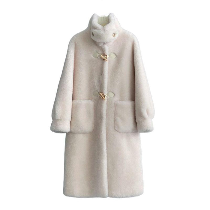 Luxurious Elite Elegance Sheep Shearing Fur Winter Jacket - Ultimate Sophistication