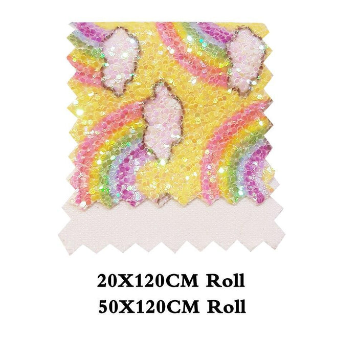 Glittering Rainbow Faux Leather Crafting Roll - Ignite Your Imagination with a Splash of Color