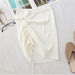 Chic White High Waist Stretch Mini Skirt with Drawstring Detail