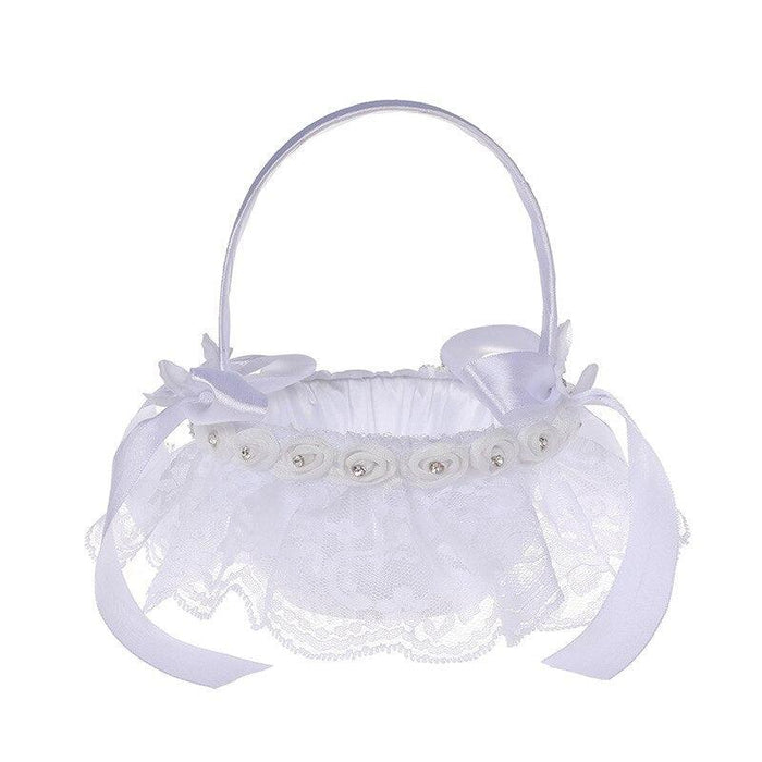 Charming Lace Floral Basket for Elegant Celebrations