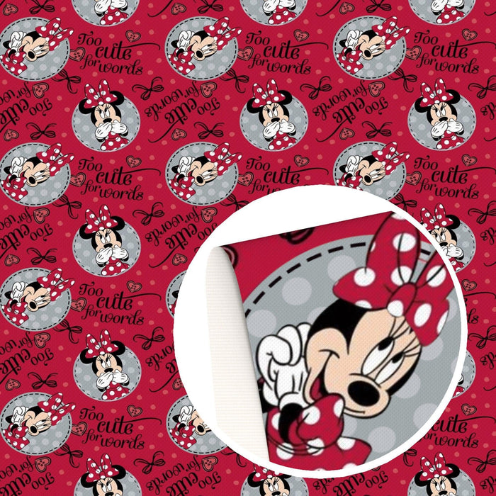 Elegant Minnie Mouse Faux Leather Crafting Sheet - Transform Your Projects