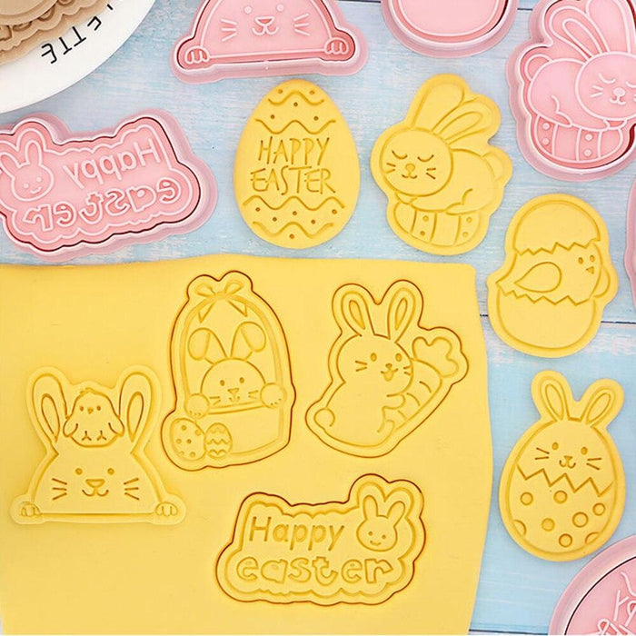 Easter Silicone Cookie Cutter Set - Bake Adorable Easter Cookies with Butterfly, Egg, and Bunny Shapes