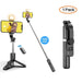 Wireless Selfie Stick Tripod Kit with Bluetooth Remote, Fill Light, and 360° Rotation - Ideal for Android & iOS Devices