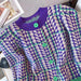 Timeless Elegance Vintage Houndstooth Cardigan Sweater - Classic Chic