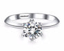 Luxurious 18K White Gold Plated Lab Diamond Women's Ring - Perfect for Special Occasions