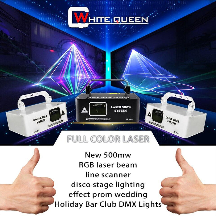 500mW RGB Laser Beam Line Scanner Projector for Disco DJ Stage Lighting