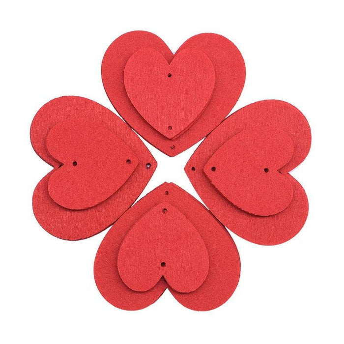 Valentine's Day Heart Garland Set - 400 Heart-Shaped Pieces