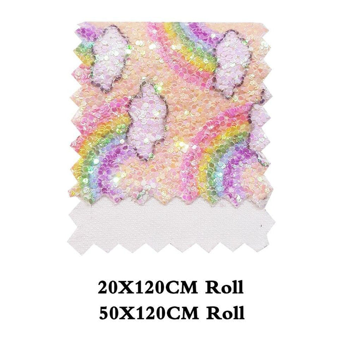 Glittering Rainbow Faux Leather Crafting Roll - Ignite Your Imagination with a Splash of Color