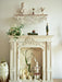 Vintage Elegance Handcrafted White Wooden Wall Shelf: Timeless Charm for Your Home