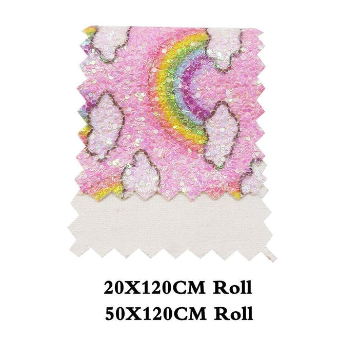 Glittering Rainbow Faux Leather Crafting Roll - Ignite Your Imagination with a Splash of Color