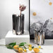 Modern Silver Blossom Vase: Elegant Scandinavian Home Decor