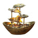 Enchanting Lotus Leaf Water Fountain with LED Nightlight