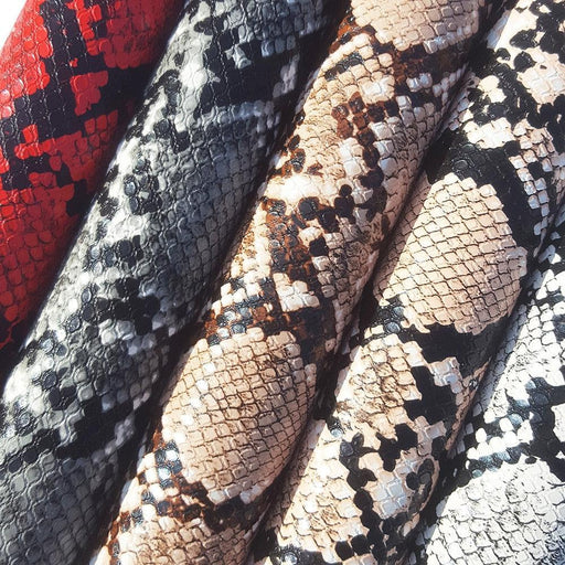 Exotic Python Pattern Vegan Leather Roll for Creative Handmade Accessories