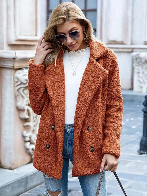 Chic Oversized Plush Faux Fur Teddy Coat - Women's Essential Outerwear