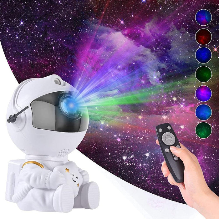 Cosmic Astronaut Nebula Star Projector with Remote Control for Relaxation and Bedroom Ambiance