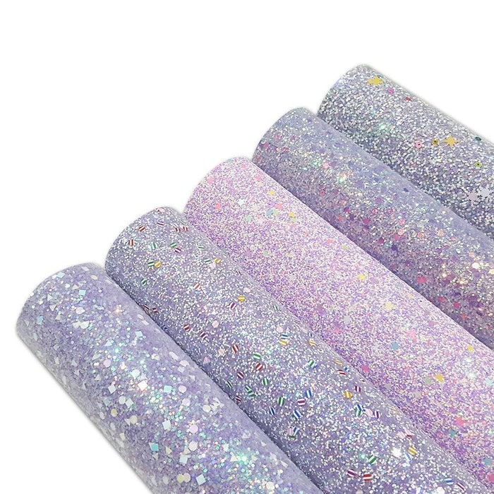 Sparkling Purple Chunky Glitter Fabric Roll - Must-Have for Creative DIY Projects