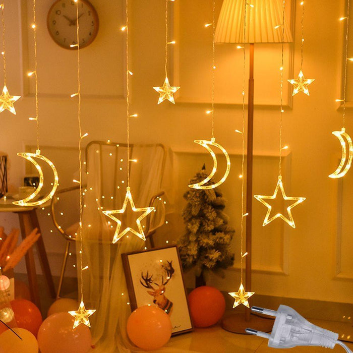 Celestial Dream LED Moon and Star String Lights for Whimsical Decor