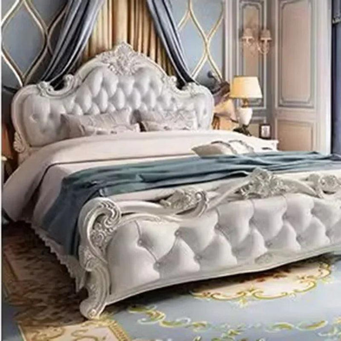 Regal Morocco Dream Leather Bed - European Opulence & Morocco Charm