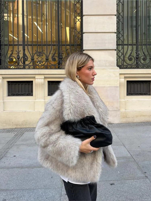 Elegant Creamy White Fur Jacket: The Ultimate Winter Fashion Statement