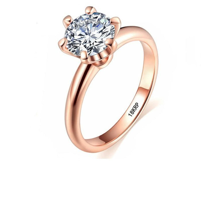 Radiant Rose Gold: Stunning 2 Carat Zirconia Diamond Rings