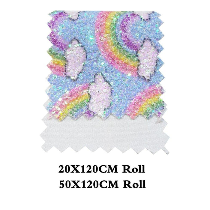 Glittering Rainbow Faux Leather Crafting Roll - Ignite Your Imagination with a Splash of Color