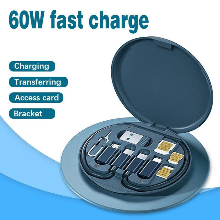 Ultimate 60W Fast Charging Hub with Cable Management and Phone Stand