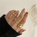 Golden Heart Ring Collection: Vintage Sophistication & Modern Appeal - Timeless Elegance for Your Jewelry Box