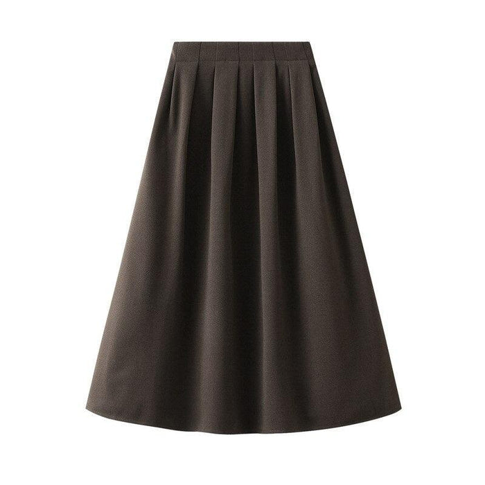 Elegant Korean-Inspired Pleated Skirt for Women's Workwear Glam