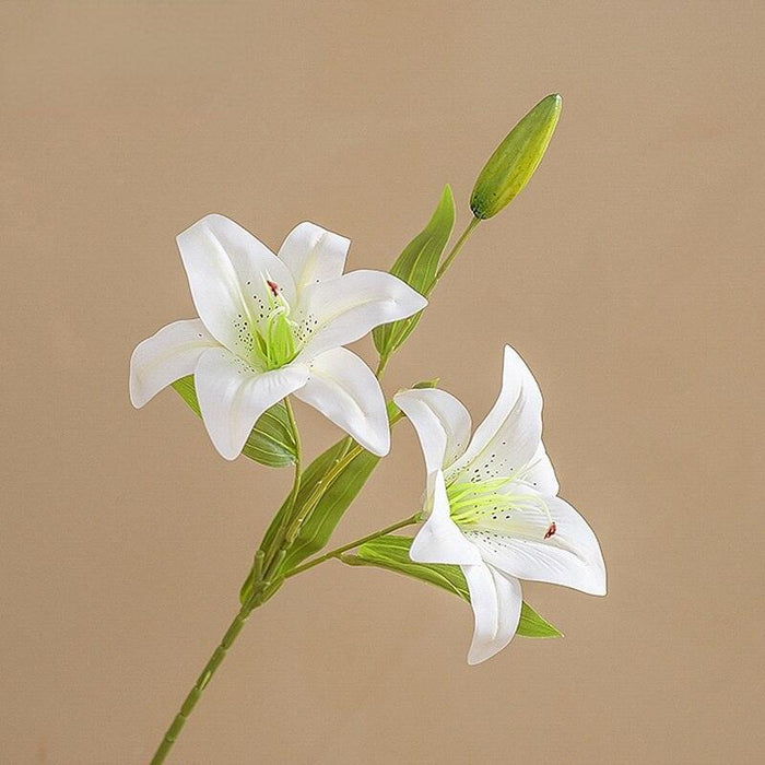 Opulent Double Lily Silk Floral Display