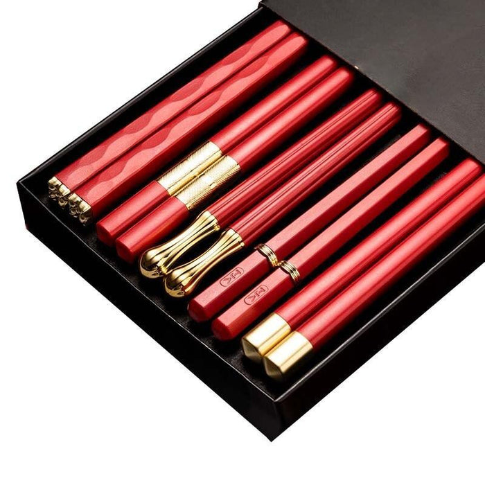 Elevate Your Dining Experience with Premium Japanese Non-Slip Chopsticks Set - 5 Pairs in Vibrant Colors that Bring Traditional Elegance to Your Table