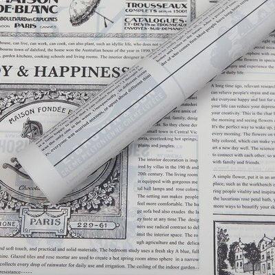 20pcs Simple Wrapping Paper Waterproof English Newspaper Flowers Wrapping Paper  Floral Materials