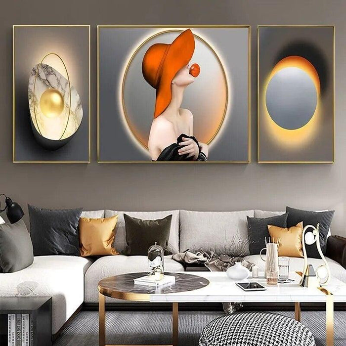 Contemporary Aluminum Triptych Photo Frame Set for Elegant Home Decor