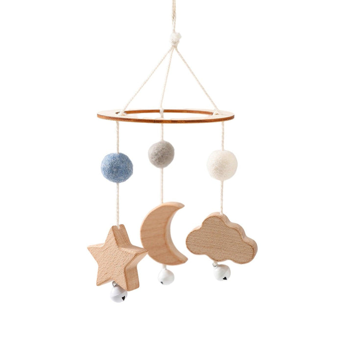 Musical Wooden Baby Crib Mobile - Safe Developmental Toy for Infants