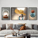 Contemporary Aluminum Triptych Photo Frame Set for Elegant Home Decor