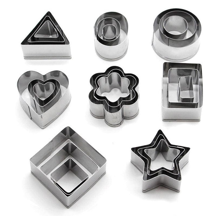 24-Piece Stainless Steel Cookie Cutter Set: Endless Baking Shapes Kit