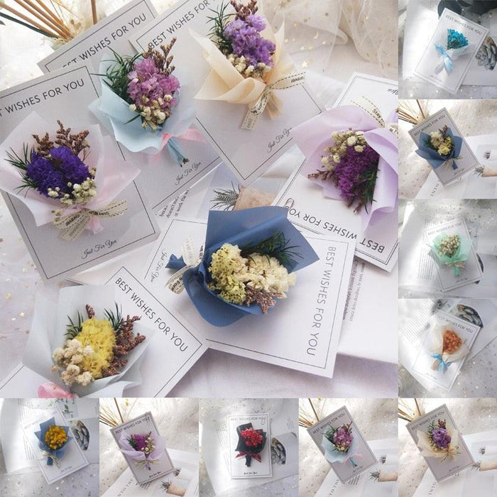 Delightful Miniature Dried Flower Arrangement for Home Decor and Gifting