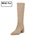 Sleek Sophistication: Women’s Premium Leather Knee-High Heeled Boots for Effortless Style