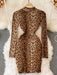 Leopard Elegance: Fashionable Bodycon Mini Dress for the Stylish Lady - Spring 2024 Collection