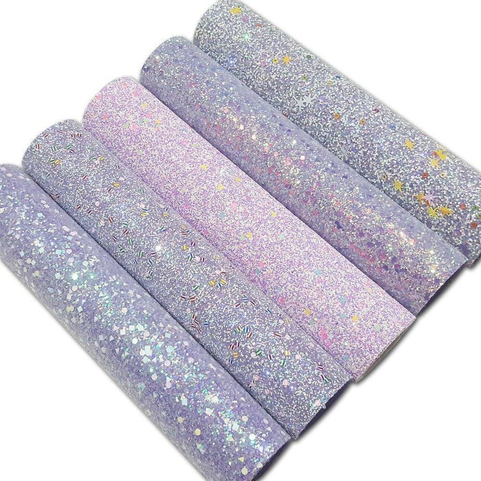 Sparkling Purple Chunky Glitter Fabric Roll - Must-Have for Creative DIY Projects