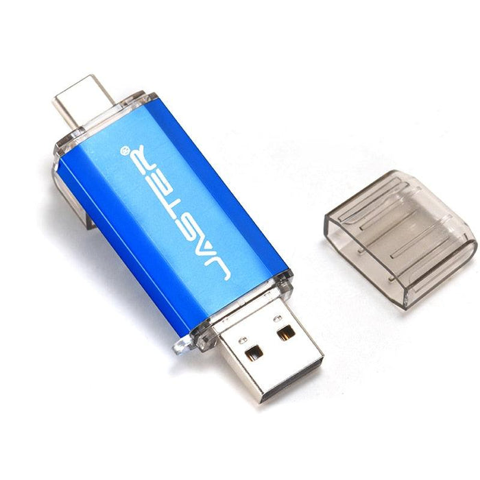 Premium 2-in-1 Type-C USB Flash Drive - Golden Metal Design with High-Speed Data Transfer and Enhanced Security