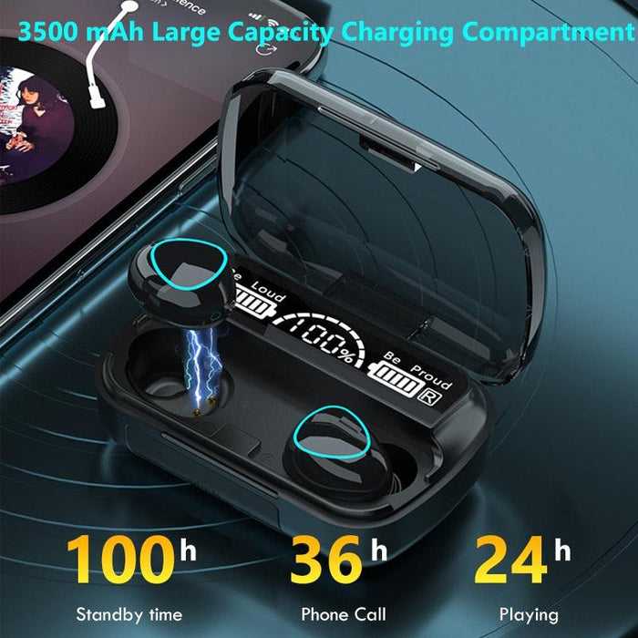 Active Lifestyle Wireless Earbuds Set with 3500mAh Charging Case