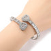 Urban Rock CZ Heart Bangle - Unisex Statement Jewelry