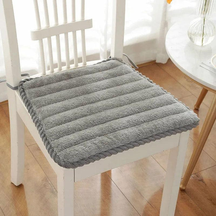 Winter Plush Dining Chair Cushion - Cozy Comfort for Elevated Dining