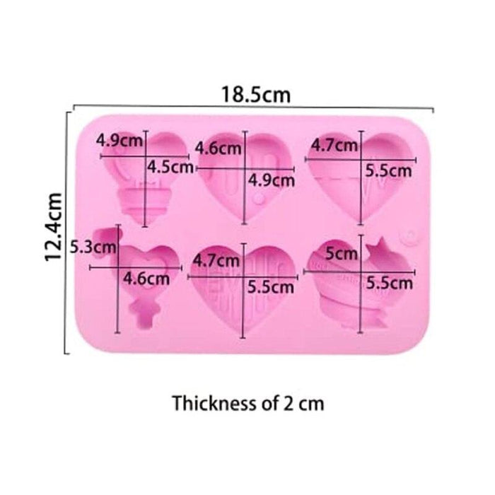 Enchanting Love Hearts Silicone Mold Kit - Perfect for Baking and Crafting Bliss