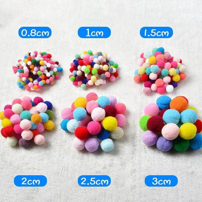 Colorful Spandex Pompom Craft Kit for Creative Projects